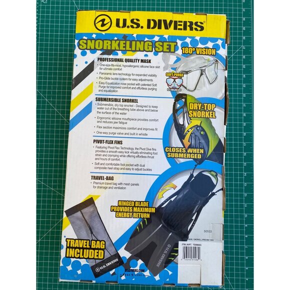 U.S. Divers Silicone Adult Snorkeling Set L/XL - Picture 6 of 7